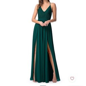 Azazie Blythe Dress in Pine